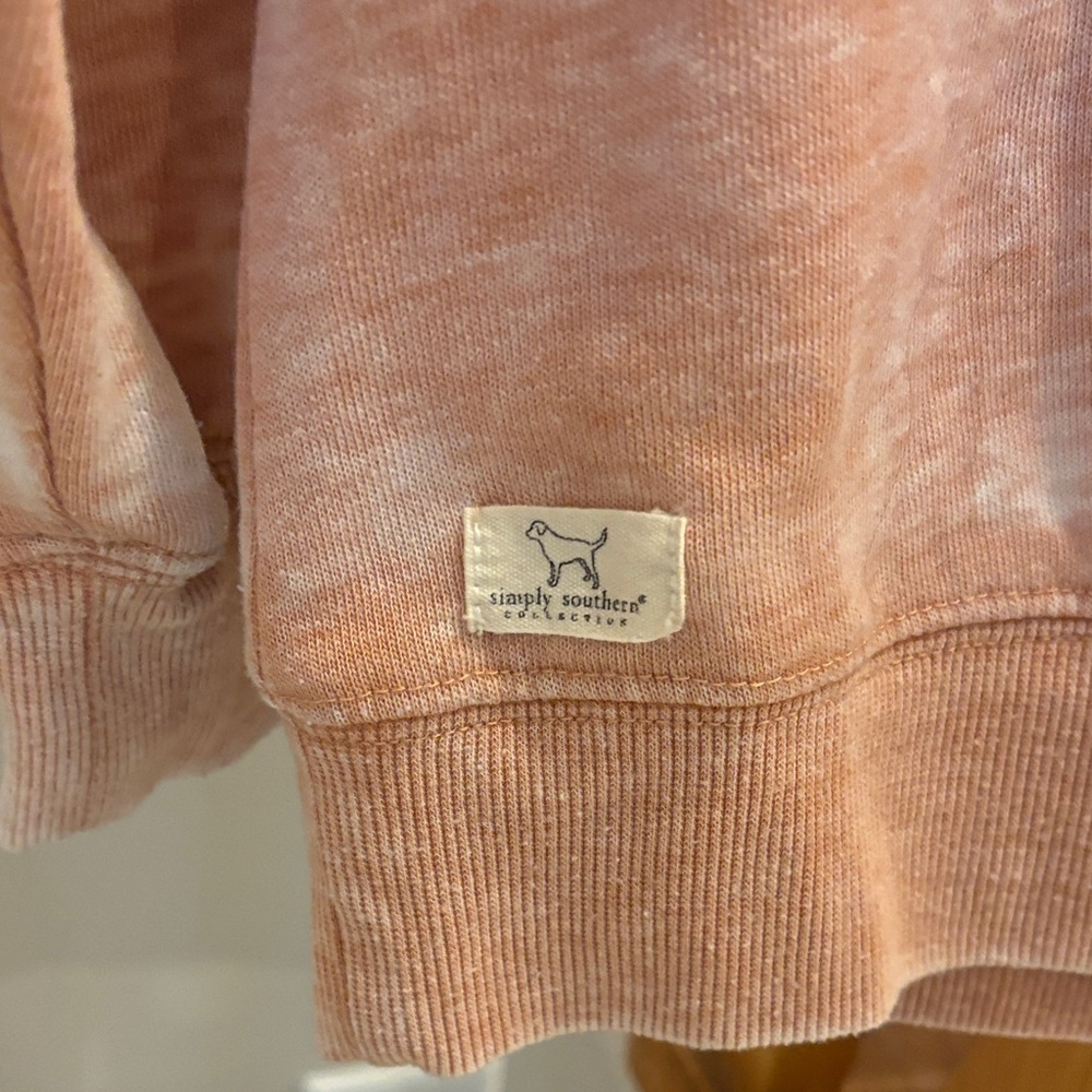 Simply Southern AMEN Crewneck Sweater - Dusty Rose with Yellow Accents - Picture 4 of 4